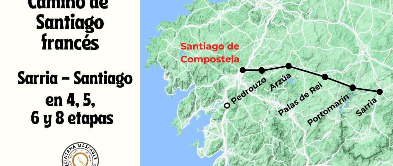 cuantas etapas hay desde sarria a santiago de compostela
